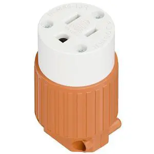 Nema 5-15R/5-15C Female Socket, ETL Listed 15AMP/125VOLT,15A Straight DIY Receptacle, USA Canada 3-Prong Connector, 15A Household AC Industrial Grade Cord End Socket Orange Color Nema 5-15R/5-15C Female Socket, ETL Listed 15AMP/125VOLT,15A Straight DIY Receptacle, USA Canada 3-Prong Connector, 15A Household AC Industrial Grade Cord End Socket Orange Color