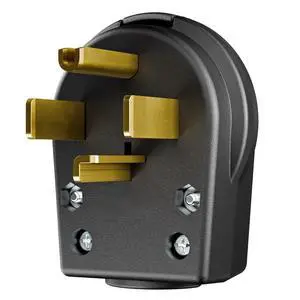 Nema 14-30P Plug 30 Amp 125/250 Volt Angle Plug, 30Amp 125/250Volt Plug for Dyer and Ranges, Work with Cable OD Max. 1.06 Inch Nema 14-30P Plug 30 Amp 125/250 Volt Angle Plug, 30Amp 125/250Volt Plug for Dyer and Ranges, Work with Cable OD Max. 1.06 Inch
