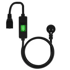 Right Angle 5-15P to 5-15R Extension Switch Cord 3FT | SJTW 14AWG 3C IP57 Waterproof, in-Line On/Off Switch Extension Cord, Max.20A 125V Heavy Duty Inline Switch Right Angle 5-15P to 5-15R Extension Switch Cord 3FT | SJTW 14AWG 3C IP57 Waterproof, in-Line On/Off Switch Extension Cord, Max.20A 125V Heavy Duty Inline Switch