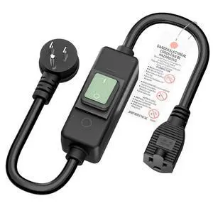Right Angle Outdoor Waterproof 5-15P to 5-15R Extension Switch Cord | JTW 14AWG 3C IP57 Waterproof, in-Line On/Off Switch Extension CordS, Max.20A 125V Heavy Duty Inline Switch1.5FT Right Angle Outdoor Waterproof 5-15P to 5-15R Extension Switch Cord | JTW 14AWG 3C IP57 Waterproof, in-Line On/Off Switch Extension CordS, Max.20A 125V Heavy Duty Inline Switch1.5FT