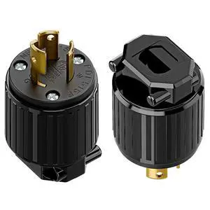 (2PACK) NEMA L5-15P Locking Plug, Twist Lock Male 15Amp 125Volt Generator Plugs, Industrial Grade Lock in Male 15A/125V Connector, ETL Listed Heavy Duty Plug for Generators Black Color (2PACK) NEMA L5-15P Locking Plug, Twist Lock Male 15Amp 125Volt Generator Plugs, Industrial Grade Lock in Male 15A/125V Connector, ETL Listed Heavy Duty Plug for Generators Black Color