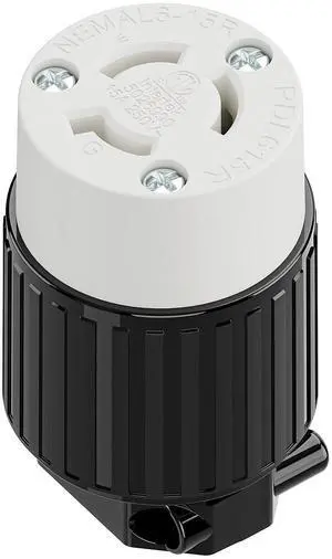 NEMA L6-15R Locking Plug, Plugrand ETL Listed L6-15 15A Cord End Connector | Twist Lock L6-15 15Amp 250Volt Female AC Connector, Industrial Grade 15A 250V Replacement Socket PDL615R Black/White NEMA L6-15R Locking Plug, Plugrand ETL Listed L6-15 15A Cord End Connector | Twist Lock L6-15 15Amp 250Volt Female AC Connector, Industrial Grade 15A 250V Replacement Socket PDL615R Black/White