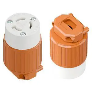 (2PACK) NEMA L6-15R Locking Plug, (ETL Listed) Cord End Connector, Twist Lock L6-15 15Amp 250Volt Female AC Connector, Industrial Grade 15A 250V Replacement Socket PDL615R Orange (2PACK) NEMA L6-15R Locking Plug, (ETL Listed) Cord End Connector, Twist Lock L6-15 15Amp 250Volt Female AC Connector, Industrial Grade 15A 250V Replacement Socket PDL615R Orange