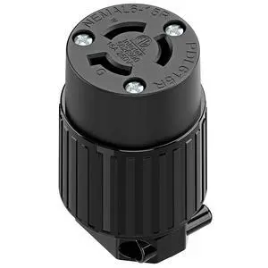 NEMA L6-15R Locking Plug, (ETL Listed) Cord End Connector, Twist Lock L6-15 15Amp 250Volt Female AC Connector, Industrial Grade 15A 250V Replacement Socket PDL615R Black NEMA L6-15R Locking Plug, (ETL Listed) Cord End Connector, Twist Lock L6-15 15Amp 250Volt Female AC Connector, Industrial Grade 15A 250V Replacement Socket PDL615R Black