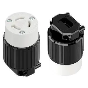 (2Pack) NEMA L6-15R Locking Plug, (ETL Listed) Cord End Connector, Twist Lock L6-15 15Amp 250Volt Female AC Connector, Industrial Grade 15A 250V Replacement Socket PDL615R Black/White (2Pack) NEMA L6-15R Locking Plug, (ETL Listed) Cord End Connector, Twist Lock L6-15 15Amp 250Volt Female AC Connector, Industrial Grade 15A 250V Replacement Socket PDL615R Black/White