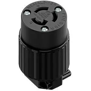 NEMA L5-15R Locking Connector, Twist Lock Female 15Amp 125Volt Generator Socket, Industrial Grade Lock in Female 15A/125V Receptacle, ETL Listed Heavy Duty Socket for Generators Black NEMA L5-15R Locking Connector, Twist Lock Female 15Amp 125Volt Generator Socket, Industrial Grade Lock in Female 15A/125V Receptacle, ETL Listed Heavy Duty Socket for Generators Black