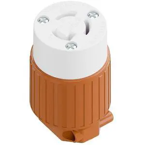 NEMA L5-15R Locking Connector, Twist Lock Female 15Amp 125Volt Generator Socket, Industrial Grade Lock in Female 15A/125V Receptacle, ETL Listed Heavy Duty Socket for Generators Orange NEMA L5-15R Locking Connector, Twist Lock Female 15Amp 125Volt Generator Socket, Industrial Grade Lock in Female 15A/125V Receptacle, ETL Listed Heavy Duty Socket for Generators Orange