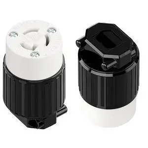 (2PACK) NEMA L5-15R Locking Connector, Twist Lock Female 15Amp 125Volt Generator Socket, Industrial Grade Lock in Female 15A/125V Receptacle, ETL Listed Heavy Duty Socket for Generators Black/White (2PACK) NEMA L5-15R Locking Connector, Twist Lock Female 15Amp 125Volt Generator Socket, Industrial Grade Lock in Female 15A/125V Receptacle, ETL Listed Heavy Duty Socket for Generators Black/White
