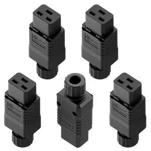 (5PACK) IEC 320 C19 Plug, 20A/125V, (ETL Verified) 16A/250V UPS/PDU Replacement Cord End Connector, 20AMP 16AMP UPS Plugs, Black (5PACK) IEC 320 C19 Plug, 20A/125V, (ETL Verified) 16A/250V UPS/PDU Replacement Cord End Connector, 20AMP 16AMP UPS Plugs, Black