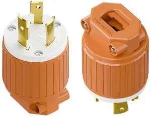 2PACK NEMA L7-30P Locking Plug, (ETL Listed) Cord End Connector, Twist Lock L7-30P 30Amp 277Volt Male AC Connector, Industrial Grade 30A 277V Replacement Plugs PDL730P Orange 2PACK NEMA L7-30P Locking Plug, (ETL Listed) Cord End Connector, Twist Lock L7-30P 30Amp 277Volt Male AC Connector, Industrial Grade 30A 277V Replacement Plugs PDL730P Orange