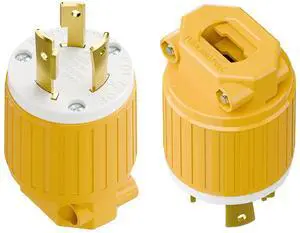 2PACK NEMA L7-30P Locking Plug, (ETL Listed) Cord End Connector, Twist Lock L7-30P 30Amp 277Volt Male AC Connector, Industrial Grade 30A 277V Replacement Plugs PDL730P Yellow 2PACK NEMA L7-30P Locking Plug, (ETL Listed) Cord End Connector, Twist Lock L7-30P 30Amp 277Volt Male AC Connector, Industrial Grade 30A 277V Replacement Plugs PDL730P Yellow