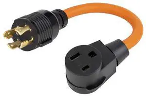 1.5-Feet Nema L14-30P to 6-50R Adapter Cable 125/250V Heavy Duty STW 10AWG 6-50 Welder Adapter, 30A Generator L14-30P to Welder 6-50R 50A Lock in 30Amp to 50Amp Welder 1.5-Feet Nema L14-30P to 6-50R Adapter Cable 125/250V Heavy Duty STW 10AWG 6-50 Welder Adapter, 30A Generator L14-30P to Welder 6-50R 50A Lock in 30Amp to 50Amp Welder