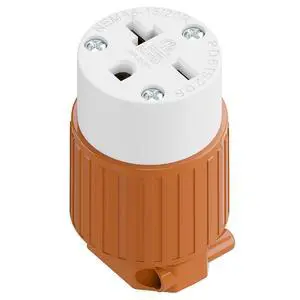 NEMA 6-20R Female Socket,20Amp/250Volt, NEMA 6-15R 15A/250V ETL Listed Heavy Duty 3-Prong Female Straight Blade Connector, 15/20Amp 250V AC Industrial Grade Cord End Socket, Orange NEMA 6-20R Female Socket,20Amp/250Volt, NEMA 6-15R 15A/250V ETL Listed Heavy Duty 3-Prong Female Straight Blade Connector, 15/20Amp 250V AC Industrial Grade Cord End Socket, Orange