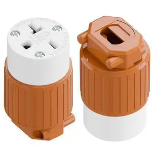 (2PACK) NEMA 6-20R Female Socket,20Amp/250Volt, NEMA 6-15R 15A/250V ETL Listed Heavy Duty 3-Prong Female Straight Blade Connector, 15/20Amp 250V AC Industrial Grade Cord End Socket, Orange (2PACK) NEMA 6-20R Female Socket,20Amp/250Volt, NEMA 6-15R 15A/250V ETL Listed Heavy Duty 3-Prong Female Straight Blade Connector, 15/20Amp 250V AC Industrial Grade Cord End Socket, Orange