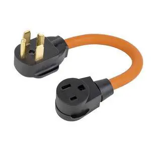 1.5-Foot Nema 14-30P to 6-50R Welder Adapter Cable, 14-30 30A 4-Prong Dryer to 6-50R, STW 10 AWG Heavy Duty Cable 1.5-Foot Nema 14-30P to 6-50R Welder Adapter Cable, 14-30 30A 4-Prong Dryer to 6-50R, STW 10 AWG Heavy Duty Cable