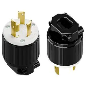 (2PACK) NEMA L6-30P Locking Plug, (ETL Listed) Twist Lock L6-30 30Amp 250Volt Male AC Connector, Industrial Grade 30A 250V Replacement Plugs, T-Shaped Rotated Blade, PDL630P Black/White (2PACK) NEMA L6-30P Locking Plug, (ETL Listed) Twist Lock L6-30 30Amp 250Volt Male AC Connector, Industrial Grade 30A 250V Replacement Plugs, T-Shaped Rotated Blade, PDL630P Black/White