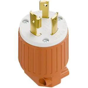 NEMA L6-30P Locking Plug, (ETL Listed) Twist Lock L6-30 30Amp 250Volt Male AC Connector, Industrial Grade 30A 250V Replacement Plugs, T-Shaped Rotated Blade, PDL630P Orange NEMA L6-30P Locking Plug, (ETL Listed) Twist Lock L6-30 30Amp 250Volt Male AC Connector, Industrial Grade 30A 250V Replacement Plugs, T-Shaped Rotated Blade, PDL630P Orange