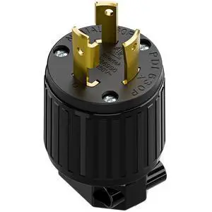 NEMA L6-30P Locking Plug, (ETL Listed) Twist Lock L6-30 30Amp 250Volt Male AC Connector, Industrial Grade 30A 250V Replacement Plugs, T-Shaped Rotated Blade, PDL630P Black NEMA L6-30P Locking Plug, (ETL Listed) Twist Lock L6-30 30Amp 250Volt Male AC Connector, Industrial Grade 30A 250V Replacement Plugs, T-Shaped Rotated Blade, PDL630P Black