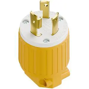 NEMA L6-30P Locking Plug, (ETL Listed) Twist Lock L6-30 30Amp 250Volt Male AC Connector, Industrial Grade 30A 250V Replacement Plugs, T-Shaped Rotated Blade, PDL630P Yellow NEMA L6-30P Locking Plug, (ETL Listed) Twist Lock L6-30 30Amp 250Volt Male AC Connector, Industrial Grade 30A 250V Replacement Plugs, T-Shaped Rotated Blade, PDL630P Yellow