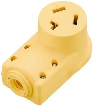 NEMA 10-30R Plug,10-30 30A/125/250V Female Connector, (ETL Certified) 30Amp 125/250Volt Cord End Socket, Female 30A Dryer Receptacle, Heavy Duty, Yellow. NEMA 10-30R Plug,10-30 30A/125/250V Female Connector, (ETL Certified) 30Amp 125/250Volt Cord End Socket, Female 30A Dryer Receptacle, Heavy Duty, Yellow.