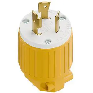 NEMA L5-20P Locking Plug, Twist Lock L5-20 20Amp 125Volt Generator Plugs, Industrial Grade Lock in Male 20A/125V Connector, ETL Listed Heavy Duty Plug for Generators Yellow Color NEMA L5-20P Locking Plug, Twist Lock L5-20 20Amp 125Volt Generator Plugs, Industrial Grade Lock in Male 20A/125V Connector, ETL Listed Heavy Duty Plug for Generators Yellow Color