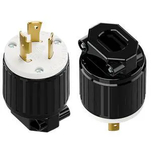 (2PACK) NEMA L5-20P Locking Plug, Twist Lock L5-20 20Amp 125Volt Generator Plugs, Industrial Grade Lock in Male 20A/125V Connector, ETL Listed Heavy Duty Plug for Generators Black/White Color (2PACK) NEMA L5-20P Locking Plug, Twist Lock L5-20 20Amp 125Volt Generator Plugs, Industrial Grade Lock in Male 20A/125V Connector, ETL Listed Heavy Duty Plug for Generators Black/White Color