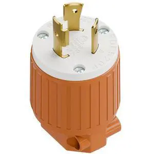 NEMA L5-20P Locking Plug, Twist Lock L5-20 20Amp 125Volt Generator Plugs, Industrial Grade Lock in Male 20A/125V Connector, ETL Listed Heavy Duty Plug for Generators Orange Color NEMA L5-20P Locking Plug, Twist Lock L5-20 20Amp 125Volt Generator Plugs, Industrial Grade Lock in Male 20A/125V Connector, ETL Listed Heavy Duty Plug for Generators Orange Color