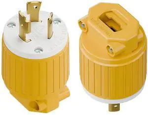 (2PACK) NEMA L5-20P Locking Plug, Twist Lock L5-20 20Amp 125Volt Generator Plugs, Industrial Grade Lock in Male 20A/125V Connector, ETL Listed Heavy Duty Plug for Generators Yellow Color (2PACK) NEMA L5-20P Locking Plug, Twist Lock L5-20 20Amp 125Volt Generator Plugs, Industrial Grade Lock in Male 20A/125V Connector, ETL Listed Heavy Duty Plug for Generators Yellow Color