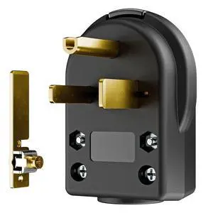 2-in-1 Nema 6-30P/6-50P Plug 30/50 Amp 250 Volt Angle Plug, 3 Pole 3 Wire Straight Blade Plug for Welder and Ranges, Cable OD Max. 1.0 Inch Black 2-in-1 Nema 6-30P/6-50P Plug 30/50 Amp 250 Volt Angle Plug, 3 Pole 3 Wire Straight Blade Plug for Welder and Ranges, Cable OD Max. 1.0 Inch Black