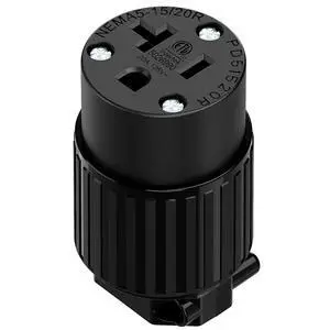 NEMA 5-20R Female Socket, Plugrand ETL Listed 20A 125V Female Plug | NEMA 5-15R AC Industrial Grade Cord End Socket, Heavy Duty 3-Prong Female Straight Blade Connector, 15/20Amp, Black NEMA 5-20R Female Socket, Plugrand ETL Listed 20A 125V Female Plug | NEMA 5-15R AC Industrial Grade Cord End Socket, Heavy Duty 3-Prong Female Straight Blade Connector, 15/20Amp, Black