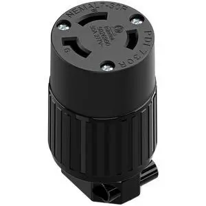 NEMA L7-30R Locking Plug, (ETL Listed) Cord End Connector, Twist Lock L7-30R 30Amp 277Volt Female AC Connector, Industrial Grade 30A 277V Replacement Socket PDL730R Black NEMA L7-30R Locking Plug, (ETL Listed) Cord End Connector, Twist Lock L7-30R 30Amp 277Volt Female AC Connector, Industrial Grade 30A 277V Replacement Socket PDL730R Black