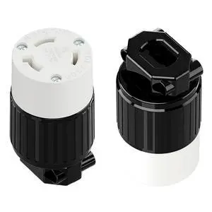 2PACK NEMA L7-30R Locking Plug, (ETL Listed) Cord End Connector, Twist Lock L7-30R 30Amp 277Volt Female AC Connector, Industrial Grade 30A 277V Replacement Socket PDL730R Black/White 2PACK NEMA L7-30R Locking Plug, (ETL Listed) Cord End Connector, Twist Lock L7-30R 30Amp 277Volt Female AC Connector, Industrial Grade 30A 277V Replacement Socket PDL730R Black/White