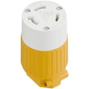 NEMA L7-30R Locking Plug, (ETL Listed) Cord End Connector, Twist Lock L7-30R 30Amp 277Volt Female AC Connector, Industrial Grade 30A 277V Replacement Socket PDL730R Yellow NEMA L7-30R Locking Plug, (ETL Listed) Cord End Connector, Twist Lock L7-30R 30Amp 277Volt Female AC Connector, Industrial Grade 30A 277V Replacement Socket PDL730R Yellow