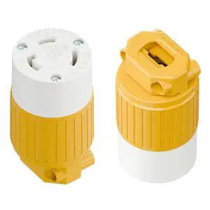 (2PACK) NEMA L5-30R Locking Plug Receptacle, (ETL Listed) Twist Lock L5-30R 30Amp 125Volt AC Connector, Industrial Grade Lock in Female 30A/125V Socket, Heavy Duty 125V,30A, 3750Watt Yellow (2PACK) NEMA L5-30R Locking Plug Receptacle, (ETL Listed) Twist Lock L5-30R 30Amp 125Volt AC Connector, Industrial Grade Lock in Female 30A/125V Socket, Heavy Duty 125V,30A, 3750Watt Yellow