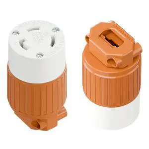 (2PACK) NEMA L5-30R Locking Plug Receptacle, (ETL Listed) Twist Lock L5-30R 30Amp 125Volt AC Connector, Industrial Grade Lock in Female 30A/125V Socket, Heavy Duty 125V,30A, 3750Watt Orange (2PACK) NEMA L5-30R Locking Plug Receptacle, (ETL Listed) Twist Lock L5-30R 30Amp 125Volt AC Connector, Industrial Grade Lock in Female 30A/125V Socket, Heavy Duty 125V,30A, 3750Watt Orange