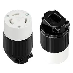 (2PACK) NEMA L6-30R Locking Plug Receptacle, (ETL Listed) Twist-Lock L6-30 30Amp 250Volt Female Connector, Industrial Grade 30A 250V Replacement Socket, PDL630P Black/White (2PACK) NEMA L6-30R Locking Plug Receptacle, (ETL Listed) Twist-Lock L6-30 30Amp 250Volt Female Connector, Industrial Grade 30A 250V Replacement Socket, PDL630P Black/White