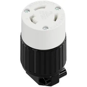 NEMA L6-30R Locking Plug Receptacle, (ETL Listed) Twist-Lock L6-30 30Amp 250Volt Female Connector, Industrial Grade 30A 250V Replacement Socket, PDL630P Black/White NEMA L6-30R Locking Plug Receptacle, (ETL Listed) Twist-Lock L6-30 30Amp 250Volt Female Connector, Industrial Grade 30A 250V Replacement Socket, PDL630P Black/White