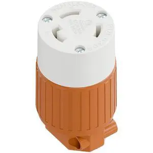 NEMA L6-30R Locking Plug Receptacle, (ETL Listed) Twist-Lock L6-30 30Amp 250Volt Female Connector, Industrial Grade 30A 250V Replacement Socket, PDL630P Orange NEMA L6-30R Locking Plug Receptacle, (ETL Listed) Twist-Lock L6-30 30Amp 250Volt Female Connector, Industrial Grade 30A 250V Replacement Socket, PDL630P Orange