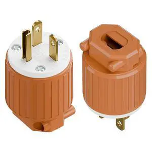 (2PACK) Nema 5-20P Plug, Plugrand ETL Listed Industrial Grade Cord End Plug | Heavy Duty Rewireable 20A 125V USA Canada 3-Prong Male Straight Blade Connector, 20Amp AC Industrial Grade , Orange (2PACK) Nema 5-20P Plug, Plugrand ETL Listed Industrial Grade Cord End Plug | Heavy Duty Rewireable 20A 125V USA Canada 3-Prong Male Straight Blade Connector, 20Amp AC Industrial Grade , Orange
