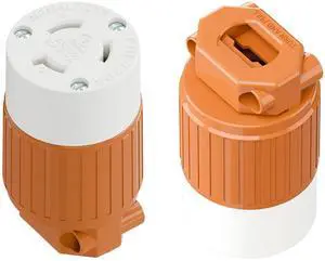 NEMA L7-20R Locking Plug (2PACK) (ETL Listed) Cord End Connector, Twist Lock L7-20 20Amp 277Volt Female AC Connector, Industrial Grade 20A 277V Replacement Socket PDL720R Orange NEMA L7-20R Locking Plug (2PACK) (ETL Listed) Cord End Connector, Twist Lock L7-20 20Amp 277Volt Female AC Connector, Industrial Grade 20A 277V Replacement Socket PDL720R Orange