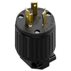 NEMA L6-20P Locking Plug, Twist Lock L6-20 20Amp 250Volt Generator Plugs, Industrial Grade Lock in Male 20A/250V Connector, (ETL Listed) Heavy Duty Plug for Generators Black NEMA L6-20P Locking Plug, Twist Lock L6-20 20Amp 250Volt Generator Plugs, Industrial Grade Lock in Male 20A/250V Connector, (ETL Listed) Heavy Duty Plug for Generators Black