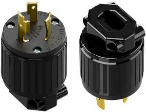 (2PACK) NEMA L6-20P Locking Plug, Twist Lock L6-20 20Amp 250Volt Generator Plugs, Industrial Grade Lock in Male 20A/250V Connector, (ETL Listed) Heavy Duty Plug for Generators Black (2PACK) NEMA L6-20P Locking Plug, Twist Lock L6-20 20Amp 250Volt Generator Plugs, Industrial Grade Lock in Male 20A/250V Connector, (ETL Listed) Heavy Duty Plug for Generators Black