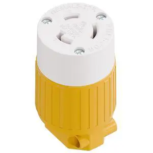 NEMA L5-20R Locking Plug Receptacle (ETL Listed) Twist Lock L5-20R 20Amp 125Volt AC Connector, Industrial Grade Lock in Female 20A/125V Socket, Heavy Duty 125V,20A, 2400Watt Yellow NEMA L5-20R Locking Plug Receptacle (ETL Listed) Twist Lock L5-20R 20Amp 125Volt AC Connector, Industrial Grade Lock in Female 20A/125V Socket, Heavy Duty 125V,20A, 2400Watt Yellow