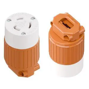 (2PACK) NEMA L5-20R Locking Plug Receptacle (ETL Listed) Twist Lock L5-20R 20Amp 125Volt AC Connector, Industrial Grade Lock in Female 20A/125V Socket, Heavy Duty 125V,20A, 2400Watt Orange (2PACK) NEMA L5-20R Locking Plug Receptacle (ETL Listed) Twist Lock L5-20R 20Amp 125Volt AC Connector, Industrial Grade Lock in Female 20A/125V Socket, Heavy Duty 125V,20A, 2400Watt Orange