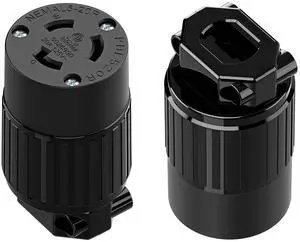 (2PACK) NEMA L5-20R Locking Plug Receptacle (ETL Listed) Twist Lock L5-20R 20Amp 125Volt AC Connector, Industrial Grade Lock in Female 20A/125V Socket, Heavy Duty 125V,20A, 2400Watt Black (2PACK) NEMA L5-20R Locking Plug Receptacle (ETL Listed) Twist Lock L5-20R 20Amp 125Volt AC Connector, Industrial Grade Lock in Female 20A/125V Socket, Heavy Duty 125V,20A, 2400Watt Black