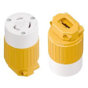 (2PACK) NEMA L5-20R Locking Plug Receptacle (ETL Listed) Twist Lock L5-20R 20Amp 125Volt AC Connector, Industrial Grade Lock in Female 20A/125V Socket, Heavy Duty 125V,20A, 2400Watt Yellow (2PACK) NEMA L5-20R Locking Plug Receptacle (ETL Listed) Twist Lock L5-20R 20Amp 125Volt AC Connector, Industrial Grade Lock in Female 20A/125V Socket, Heavy Duty 125V,20A, 2400Watt Yellow
