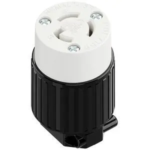 NEMA L7-15R Locking Plug, (ETL Listed) Cord End Connector, Twist Lock L7-15 15Amp 277Volt Female AC Connector, Industrial Grade 15A 277V Replacement Socket PDL715R Black/White NEMA L7-15R Locking Plug, (ETL Listed) Cord End Connector, Twist Lock L7-15 15Amp 277Volt Female AC Connector, Industrial Grade 15A 277V Replacement Socket PDL715R Black/White