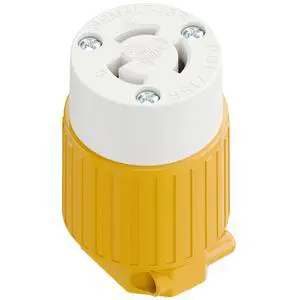 NEMA L7-15R Locking Plug, (ETL Listed) Cord End Connector, Twist Lock L7-15 15Amp 277Volt Female AC Connector, Industrial Grade 15A 277V Replacement Socket PDL715R Yellow NEMA L7-15R Locking Plug, (ETL Listed) Cord End Connector, Twist Lock L7-15 15Amp 277Volt Female AC Connector, Industrial Grade 15A 277V Replacement Socket PDL715R Yellow