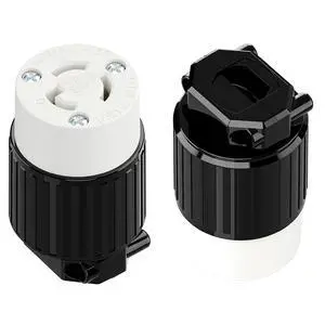 2PACK NEMA L7-15R Locking Plug, (ETL Listed) Cord End Connector, Twist Lock L7-15 15Amp 277Volt Female AC Connector, Industrial Grade 15A 277V Replacement Socket PDL715R Black/White 2PACK NEMA L7-15R Locking Plug, (ETL Listed) Cord End Connector, Twist Lock L7-15 15Amp 277Volt Female AC Connector, Industrial Grade 15A 277V Replacement Socket PDL715R Black/White