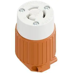 NEMA L7-15R Locking Plug, (ETL Listed) Cord End Connector, Twist Lock L7-15 15Amp 277Volt Female AC Connector, Industrial Grade 15A 277V Replacement Socket PDL715R Orange NEMA L7-15R Locking Plug, (ETL Listed) Cord End Connector, Twist Lock L7-15 15Amp 277Volt Female AC Connector, Industrial Grade 15A 277V Replacement Socket PDL715R Orange